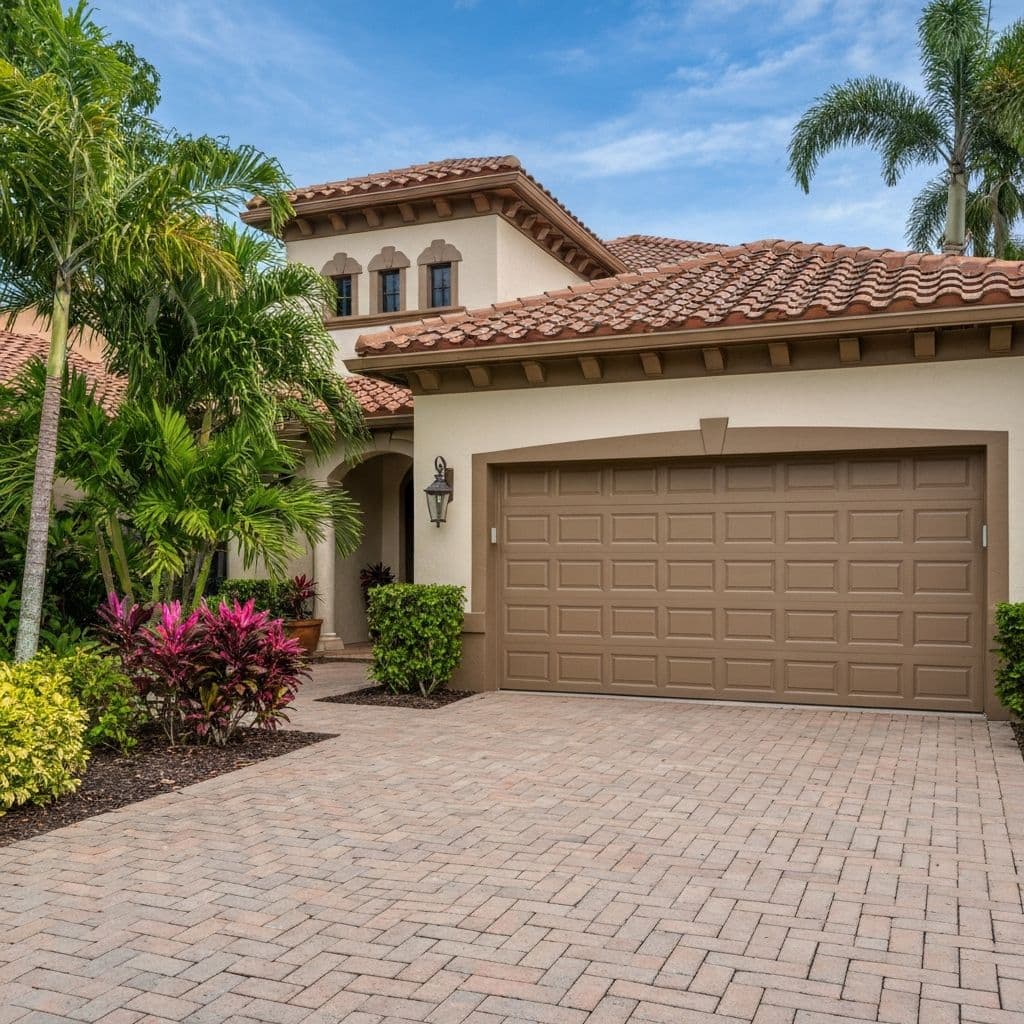 Hurricane-rated garage door in Estero FL